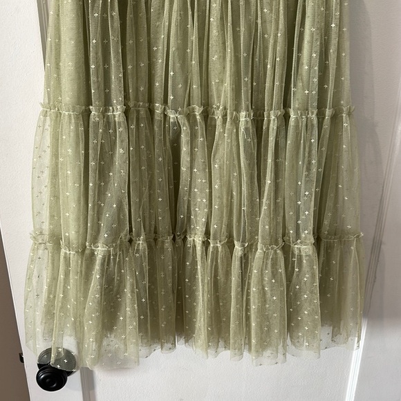 Jessakae Elegant Green Ruffled Dress - Picture 3 of 5
